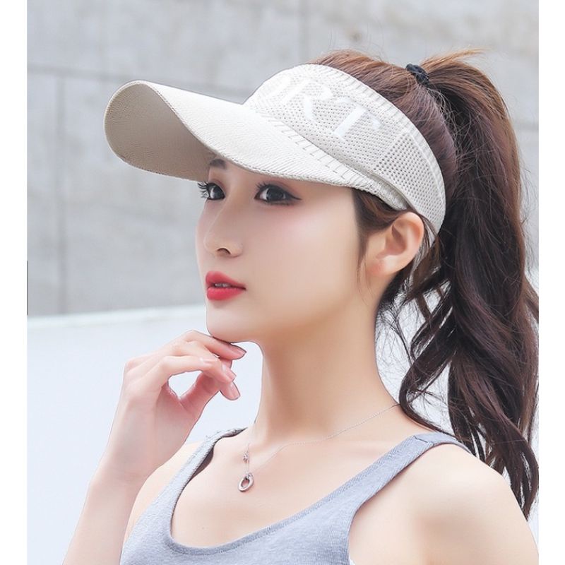 Topi Sport Rajut Wanita Outdoor Senam Golf Jogging