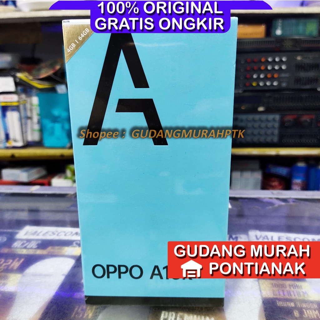 Oppo A16K 4 / 64 GB Garansi Resmi 4GB ROM 64GB ColorOS 6 Face Unlock Bigger Baterry 4300mAh MediaTek Helio G35 4/64 handphone hp