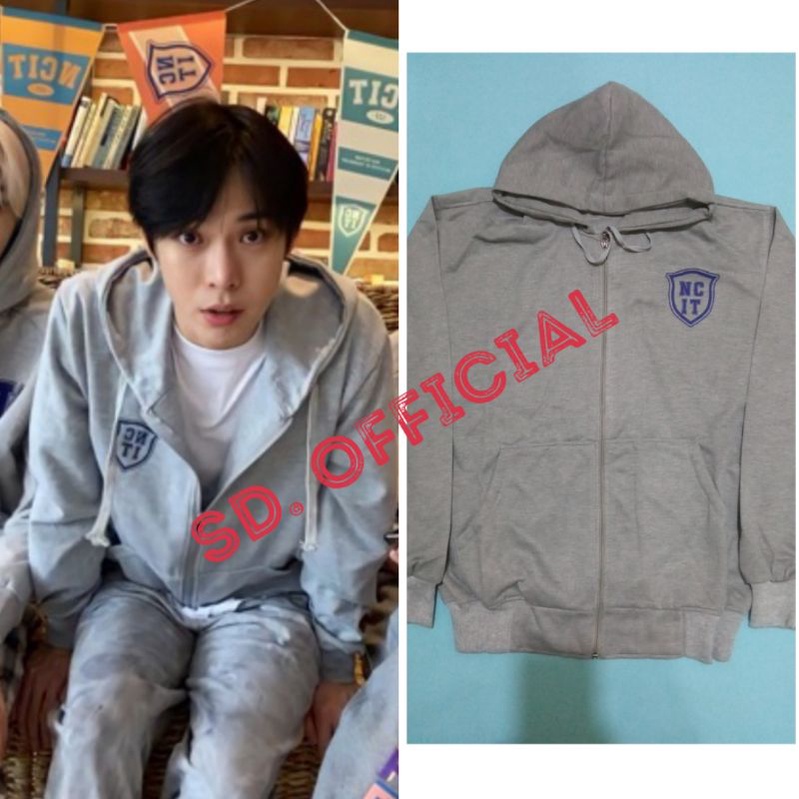 Jaket Zipper NCT 127 Doyoung Logo NCIT Dada Kiri DTF Print