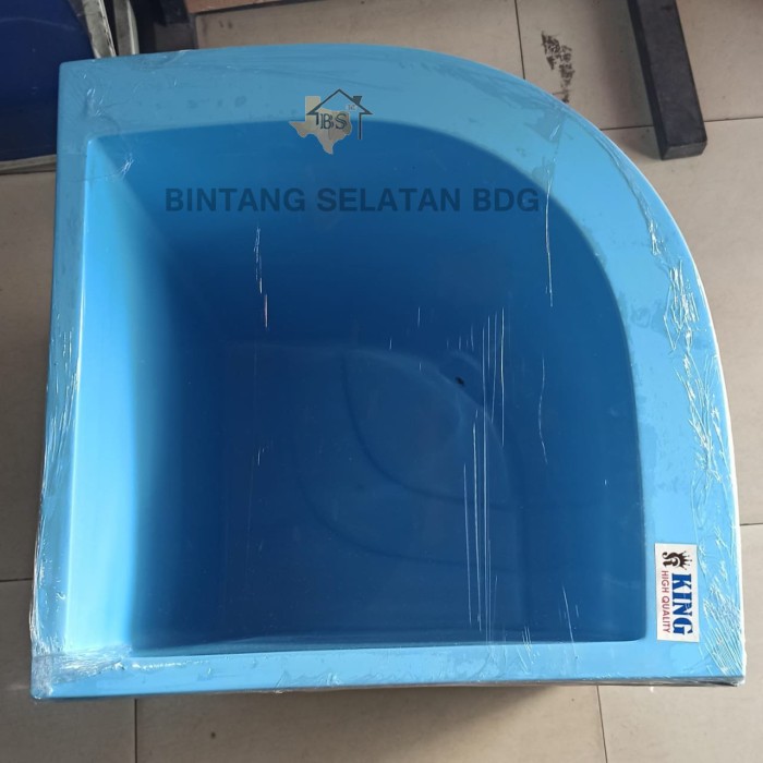 BAK AIR KING  BAK SUDUT KAMAR MANDI WARNA BIRU 110L 53X53X62