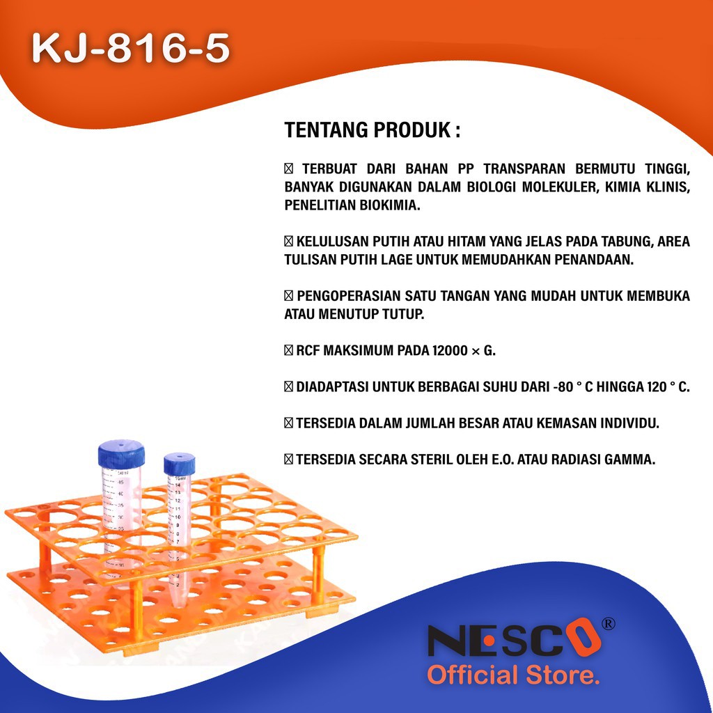 Rack for Centrifuge Tubes Multi (15ml-50ml) KJ-816-5