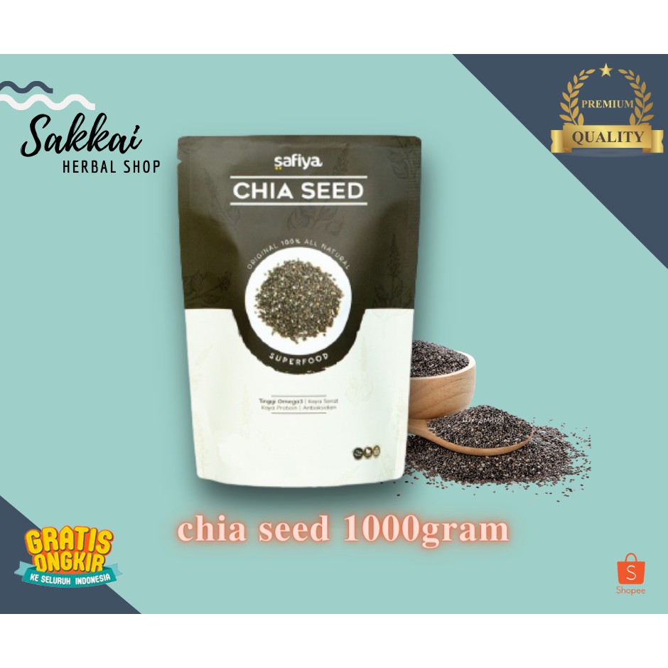 

Biji Chia Seed 1kg & 500 gr Premium Organic Black Chiaseed Original