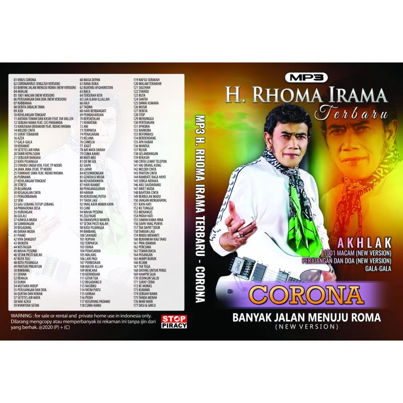KASET VCD MUSIK LAGU MP3 RHOMA IRAMA TERBARU