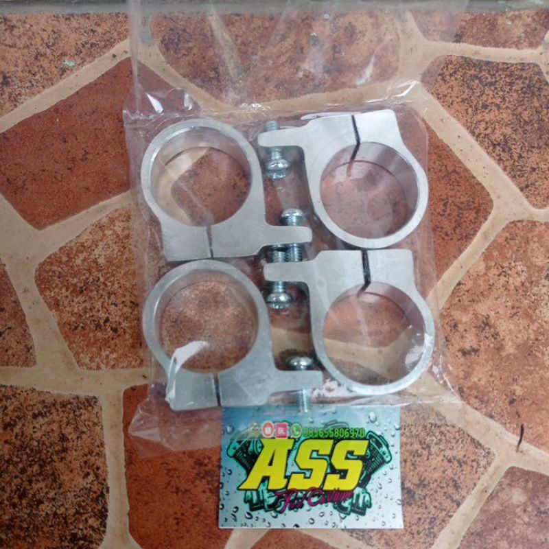 Breket Lampu RX KING Copy Bpro-breket lampu RX king B pro crome poles set kanan kiri terbaik terlaris-As 30 RX king