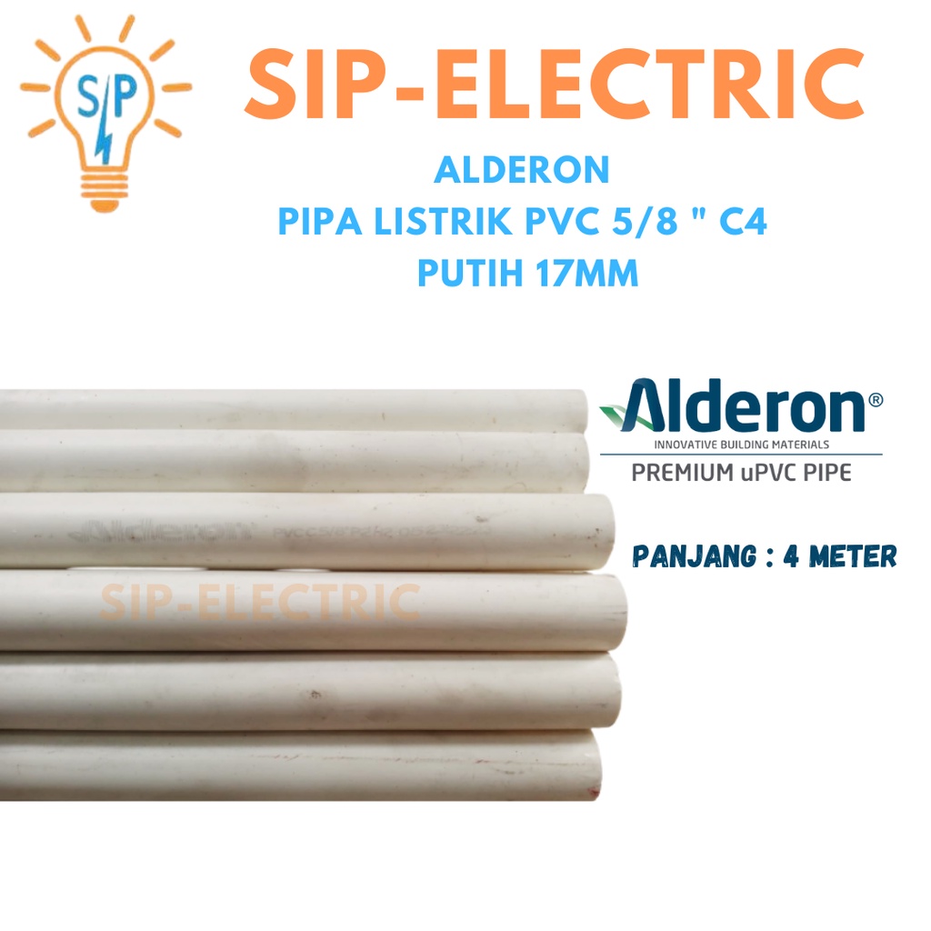 ALDERON PIPA LISTRIK PVC 5/8 " C4 PUTIH 17MM