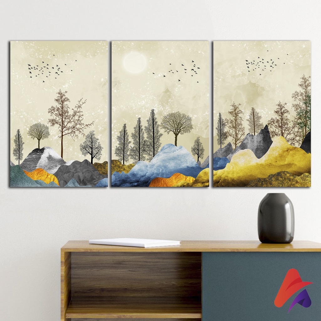 APOLITO HIASAN DINDING PEMANDANGAN FOREST (20X30 CM) PAJANGAN WALL DECOR DEKORASI DINDING KAYU MINIMALIS HUTAN