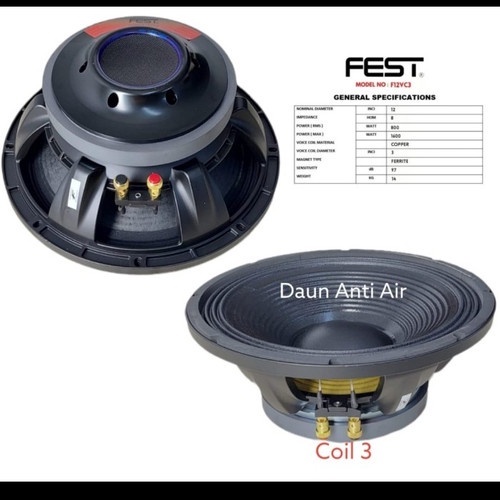 Komponen Speaker FEST F12VC3