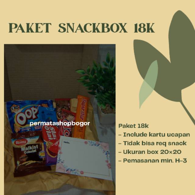 

PAKET SNACKBOX 18K