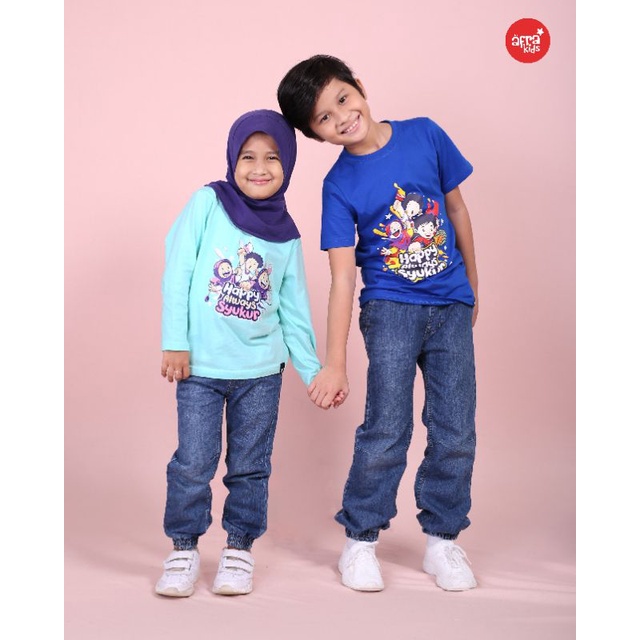 Kaos Couple Afrakids &quot;Syukur&quot; AF311 (Boy) &amp; AF312 (Girl) Size S-XXL