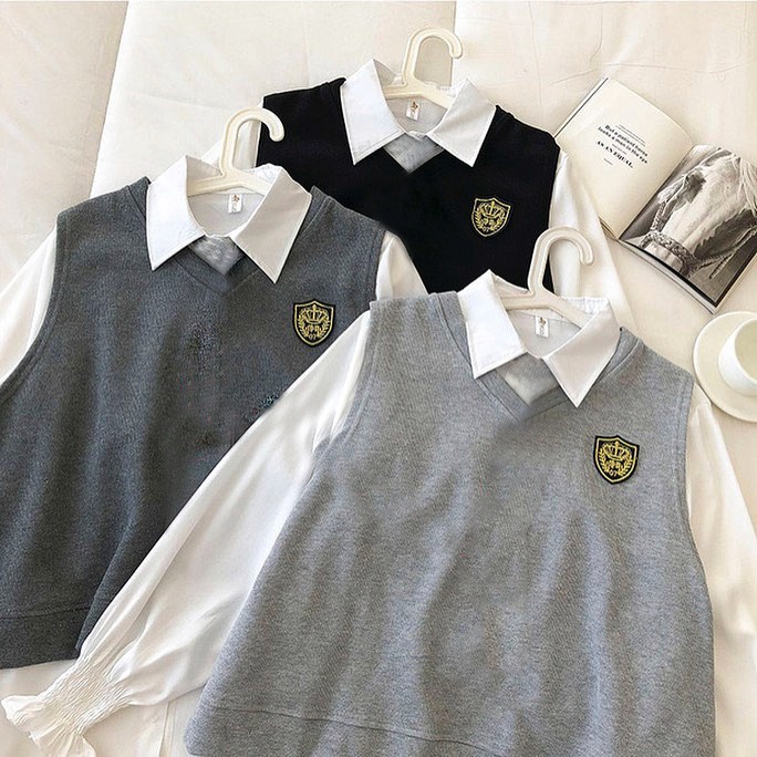 SOFA SET/VEST KOREAN LEPAS PASANG//VEST UNIFORM FASHION 2021 (tanpa dasi)