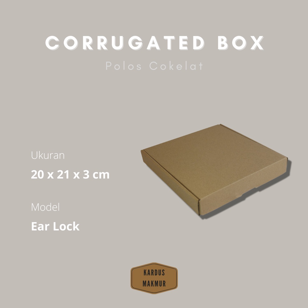 

size 20x21x3 cm , Box Earlock diecut cocok untuk packaging hijab, pashmina, totebag custom, kanvas