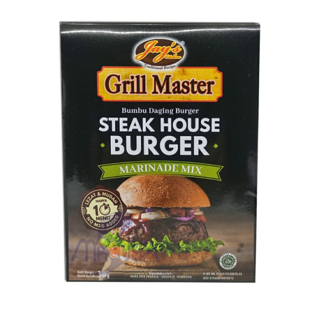 

JAY'S GRILLMASTER STEAKHOUSE BURGER SEASONING MIX - HJP103
