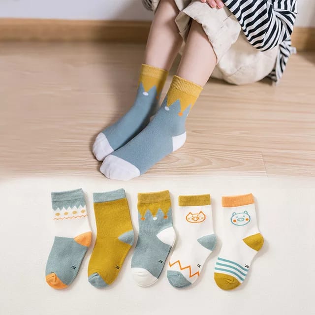 kaos kaki bayi anak set isi 5 import unisex