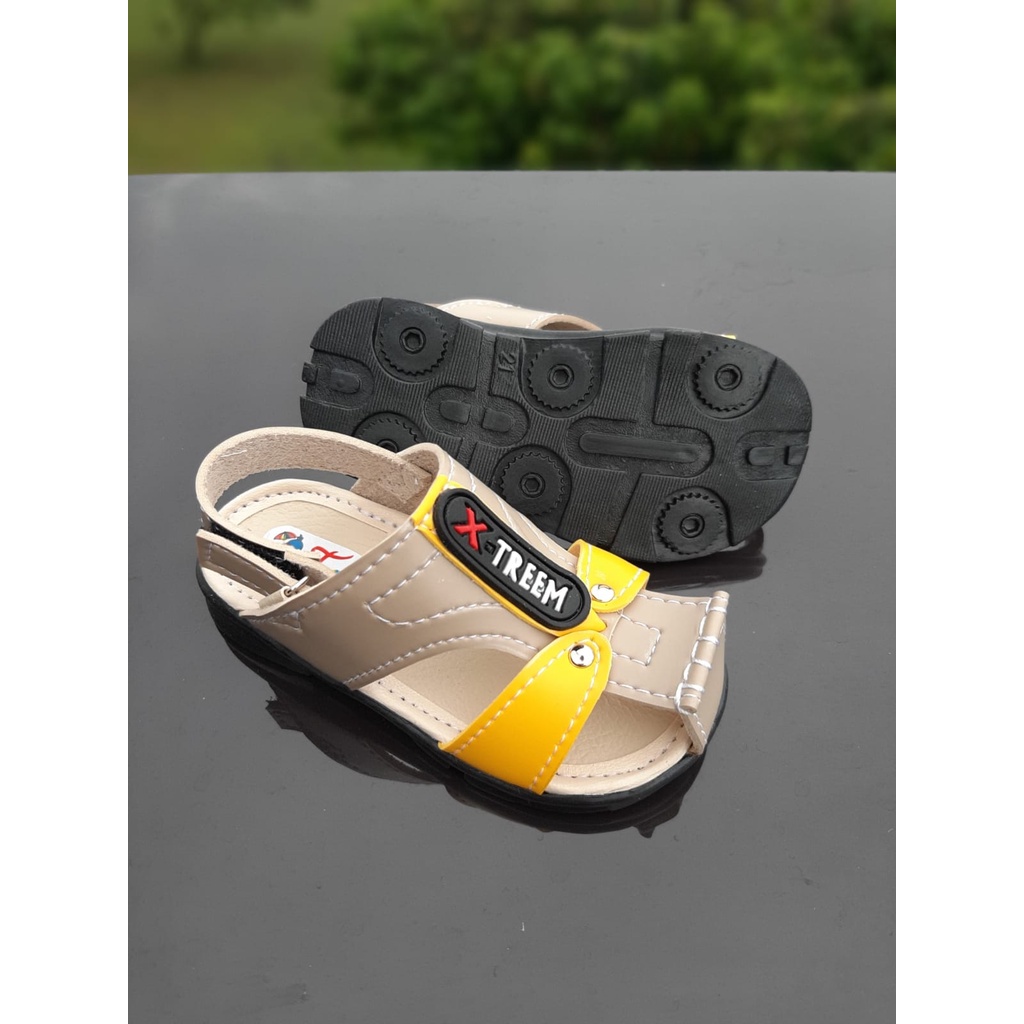 SDL09 Sepatu Sandal Kulit Sintetis Tali Perepet Anak Laki Laki Umur 1 2 3 4 5 6 tahun