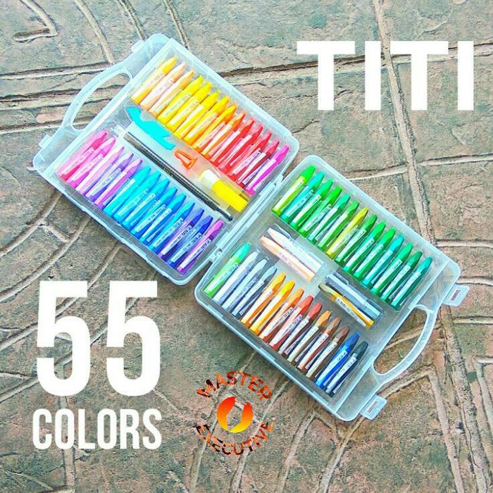 Titi Krayon Minyak 55 Warna / Crayon 55 Colors Oil Pastel