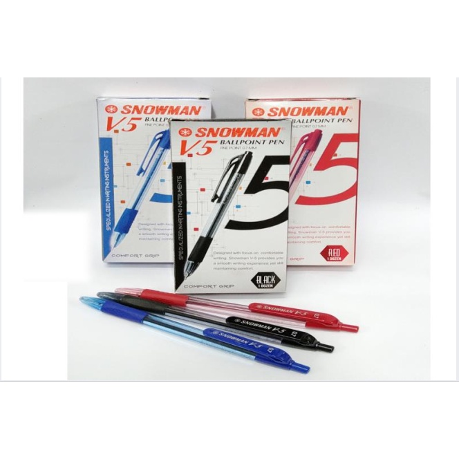 

Pulpen / Pen Snowman V5 Biru / Pena/ Bolpen / Bolpoint / Ballpoint