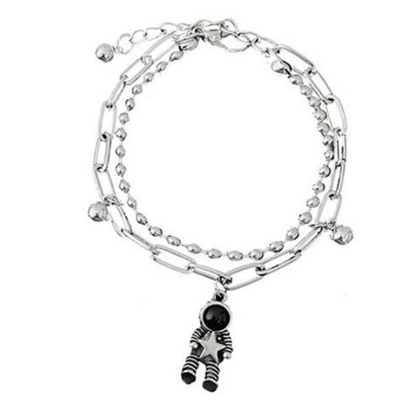 gelang double layer astronaut pendant bracelet jge112(1H4)