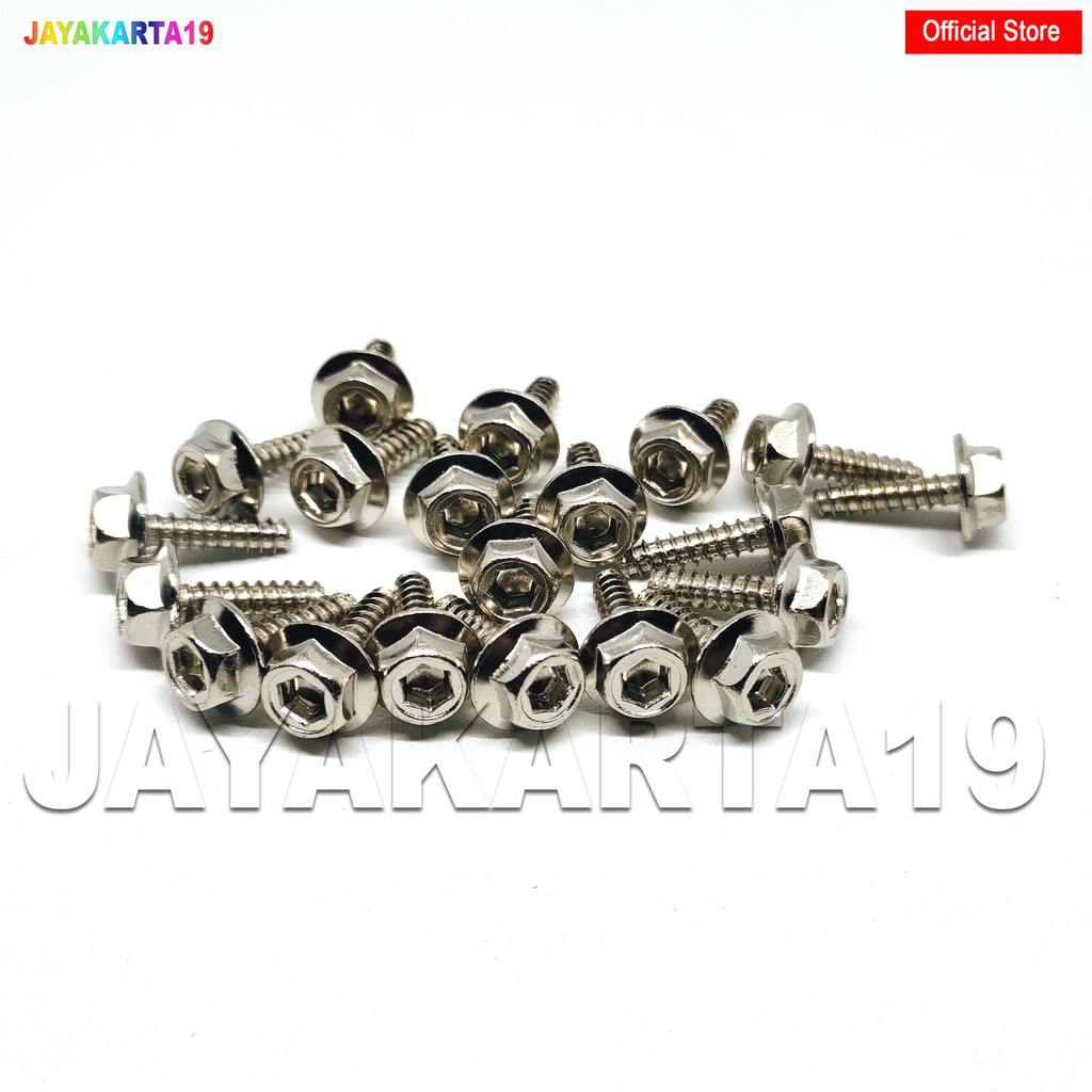 Baut Probolt Body Chrome Crom Honda Matic Beat Vario Scoopy Pcx Dll