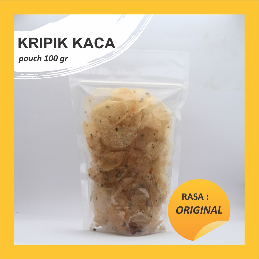 makanan ringan/keripik kaca/pouch 100 gram