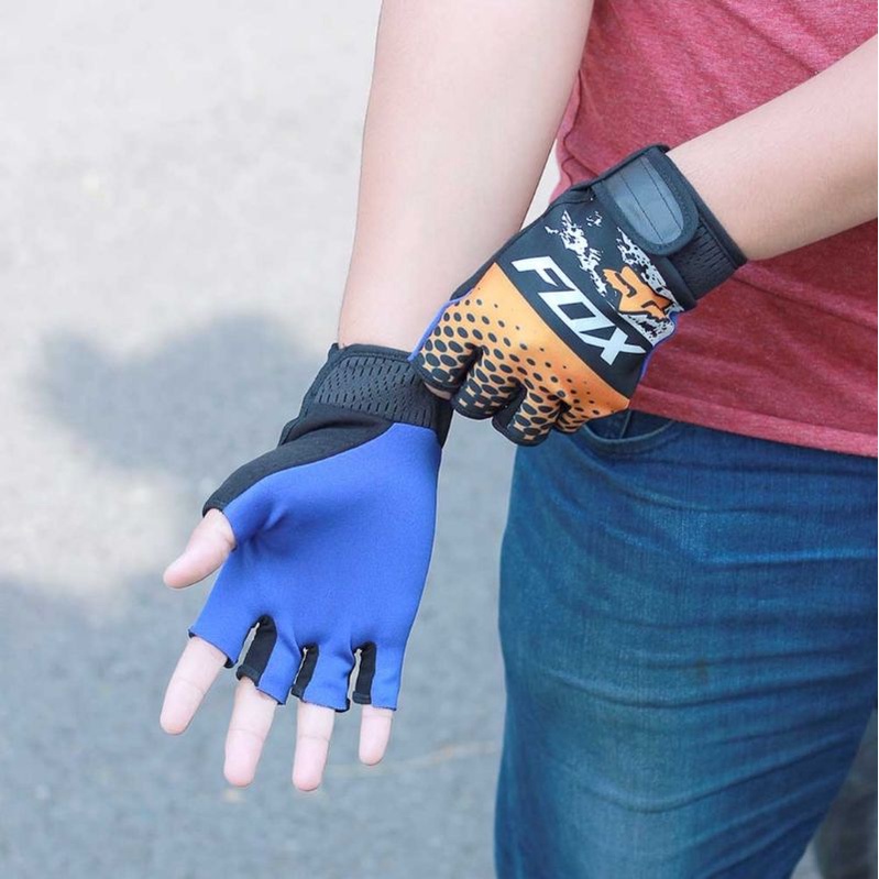 Sarung Tangan Sepeda Motor Gloves Half Finger Setengah Jari