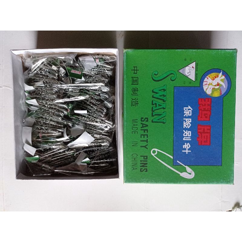 Peniti Besar Kecil Swan honaga (864pcs) Murah/ cemiti peniti hijab jilbab silver stainless