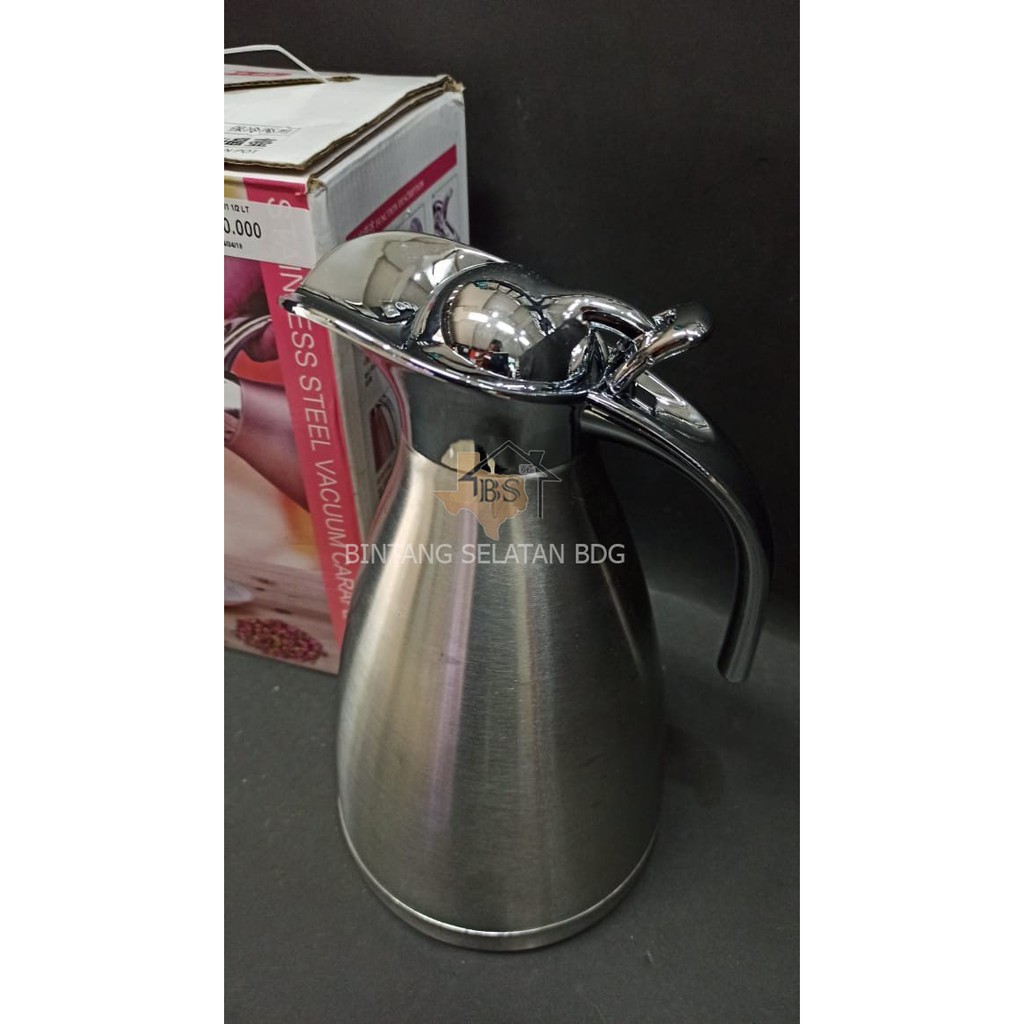 VACUUM CARAFE TEKO KOPI TEA PITCHER MINUMAN STAINLESS 1.5 LITER