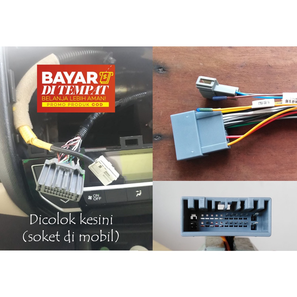 Soket Audio PNP Honda 2019 ke atas ke Head Unit/ Tape Mobil Pioneer model Fuse Samping