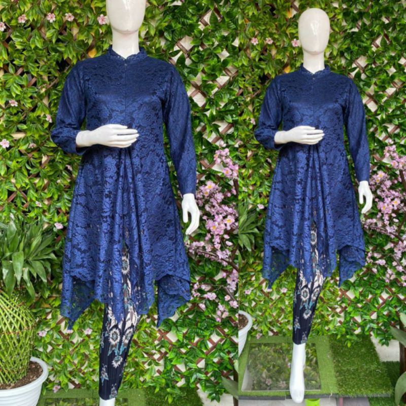 REAL PICT SETELAN KEBAYA BRUKAT BUSUI/KEBAYA MODERN/KEBAYA KEKINIAN/KEBAYA TUNIK BRUKAT