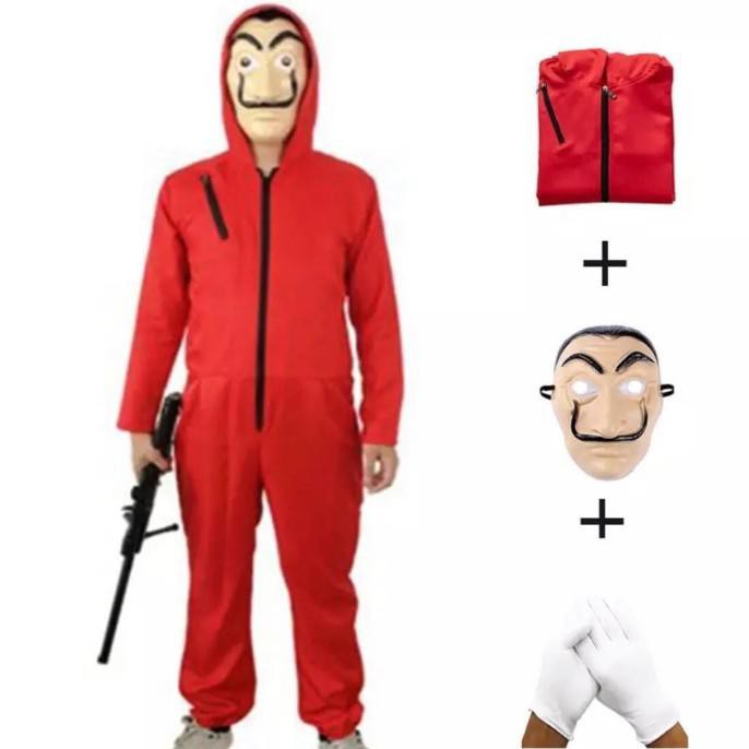 Jual Costume Money Heist La Casa De Papel Netflix (Kostum + Dali Mask) - S  Indonesia|Shopee Indonesia