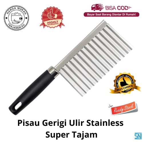 [BISA COD] PROMO Pisau Gerigi Pisau Ulir Stainless Super Tajam Pisau Gelombang Pisau Timun Pisau Wortel Pisau Sayur Kentang Murah Terjangkau