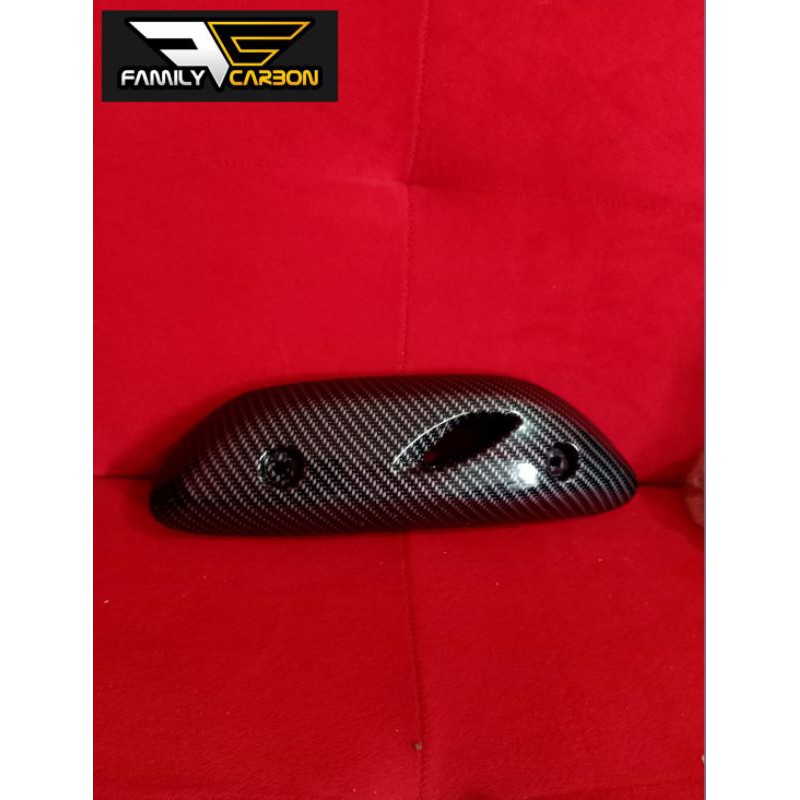 Tameng Cover knalpot tutup knalpot carbon Scoopy 2021 all new Scoopy Ring 12 Carbon