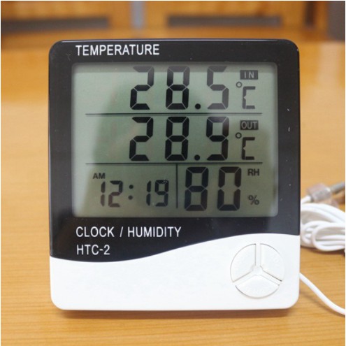 HTC-2 Pengukur Suhu Ruangan Termometer Higrometer Thermometer Almina