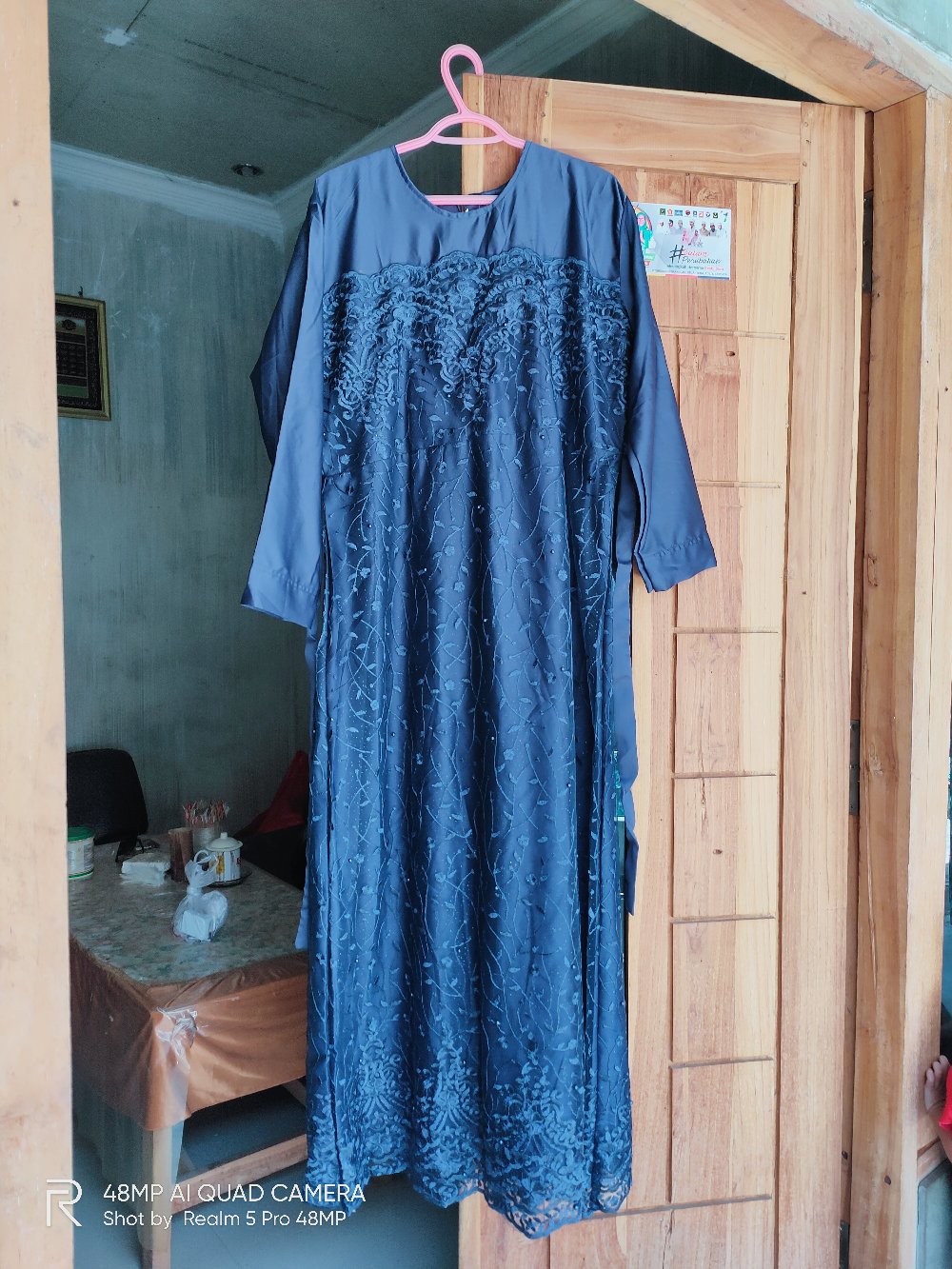 Ayla Gown Couple Gamis Brukat Tille Batik Sarimbit