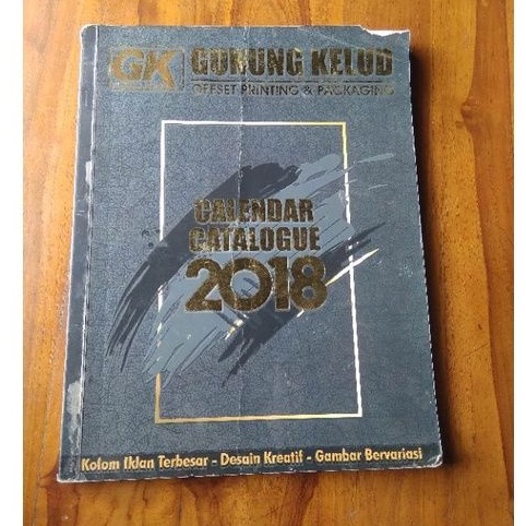 Buku katalog kalender Th 2018 Gunung kelud format buku besar