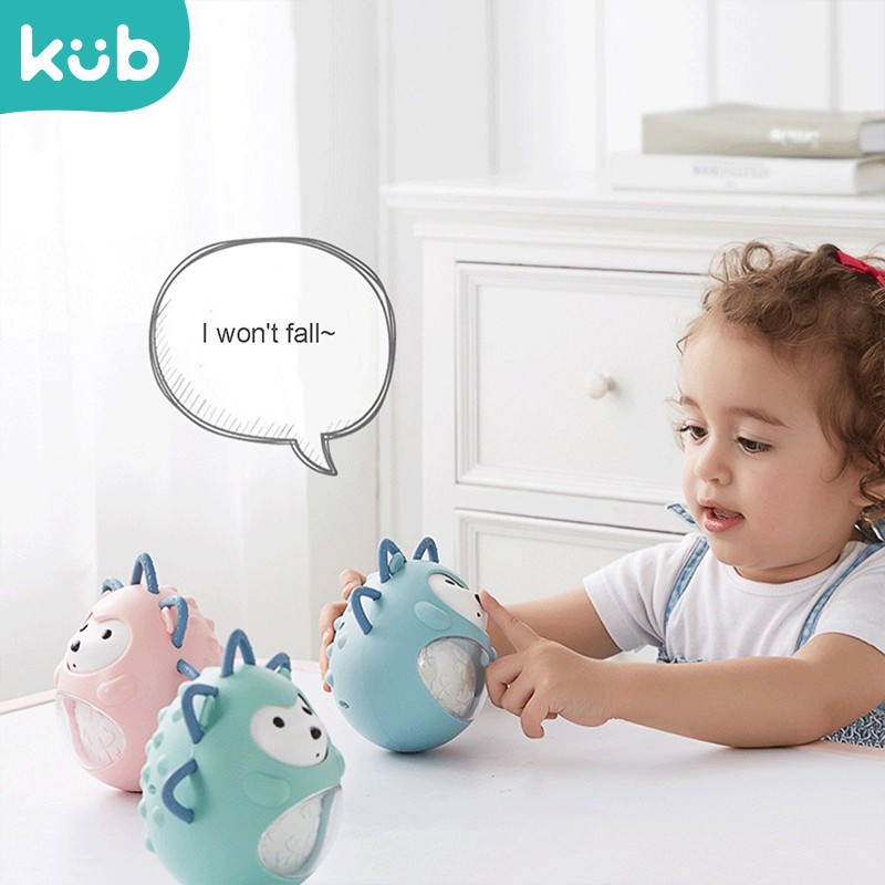 KUB MAINAN EDUKASI BONEKA GOYANG ANAK BAYI TUMBLER HEDGEHOG RATTLE-1