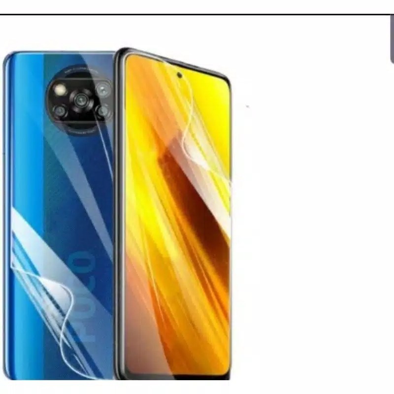 XIAOMI POCOPHONE X5 5G X3 PRO POCOPHONE F3 POCO X3 PRO POCO F3 ANTI GORES HYDROGEL FULL BODY FRONT AND BACK