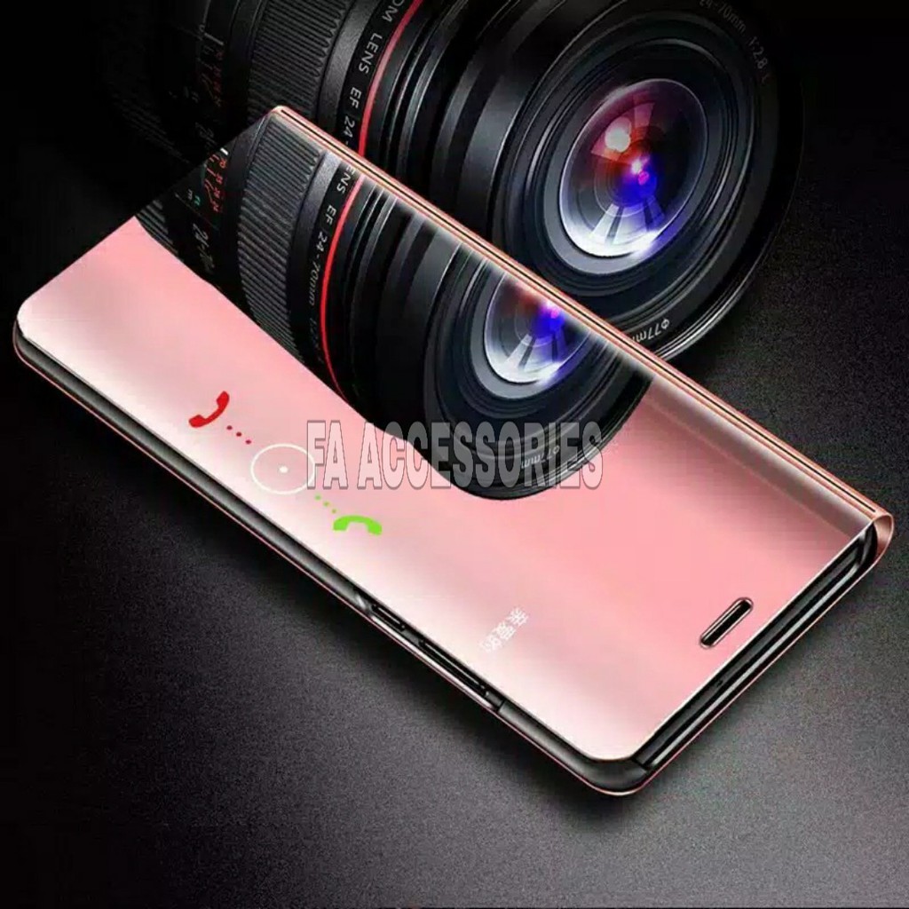 COD xiaomi redmi 6A 7A 8 8A POCO X3 POCO M3 MI NOTE 6 PRO Flip Cover Mirror Standing Case Smart View