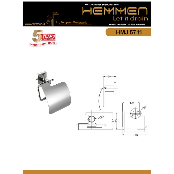 Hemmen Tempat Tissue / Tempat Tisu / Tissue Holder HMJ5711 HMJ 5711