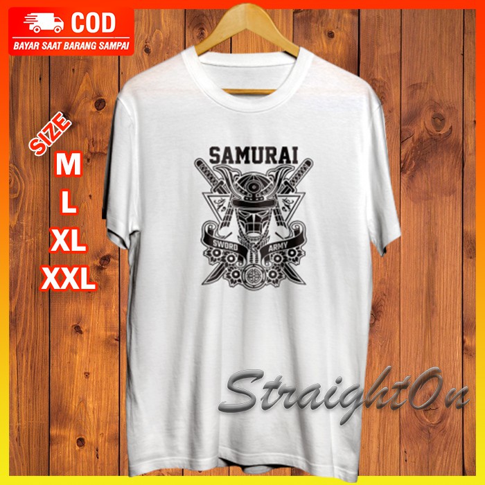Kaos Baju Gambar Anime Kartun Samurai Sword Army Ninja Distro Premium Oversize Ori Jepang Japan Pria