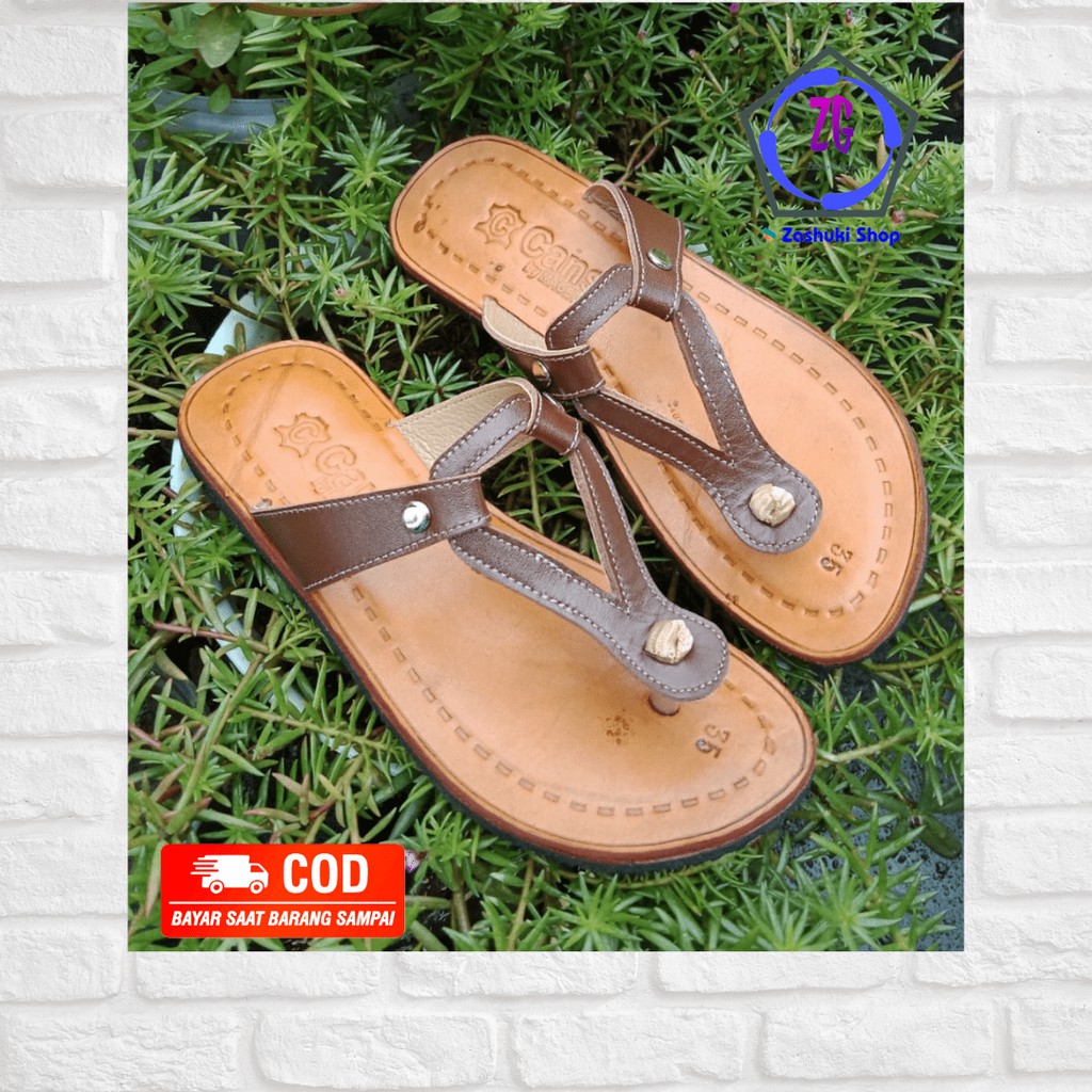 Sandal  Japit Anak Perempuan, Sandal Taslir Anak Cewek, Sandal Kulit Nabati - Handmade Magetan