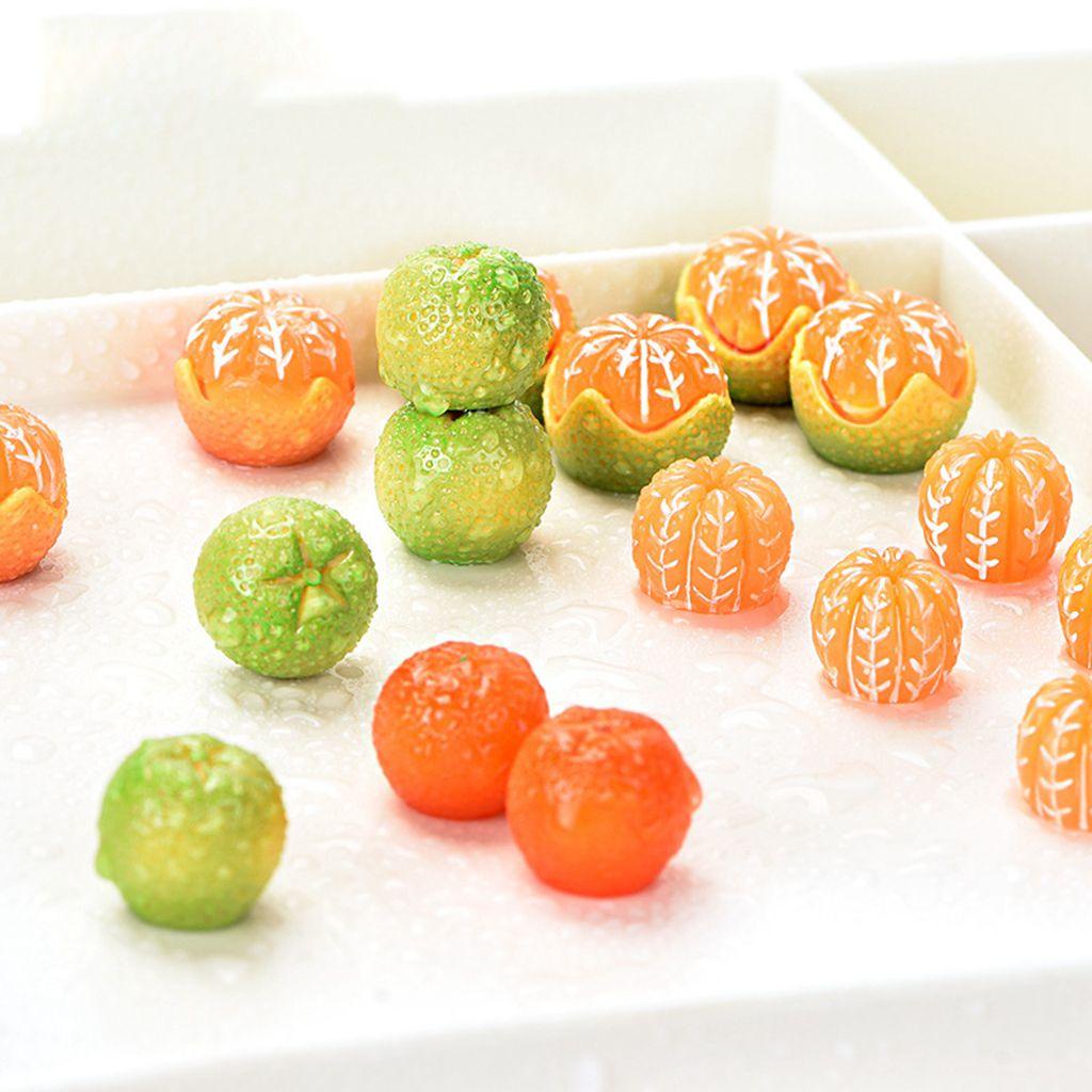 Agustina Buah Miniatur 5pcs/pack Indah Lanskap Mikro DIY Orange, Anggur, Berry Rumah Boneka Buah Palsu