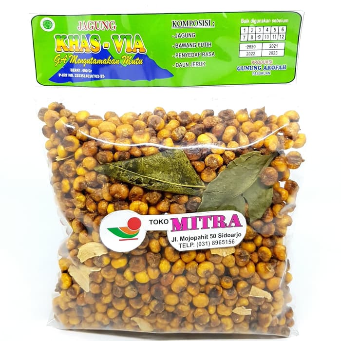 

VIA MARNING JAGUNG DAUN JERUK 400gr | UTUH BULAT KERIPIK KRIPIK MANIS