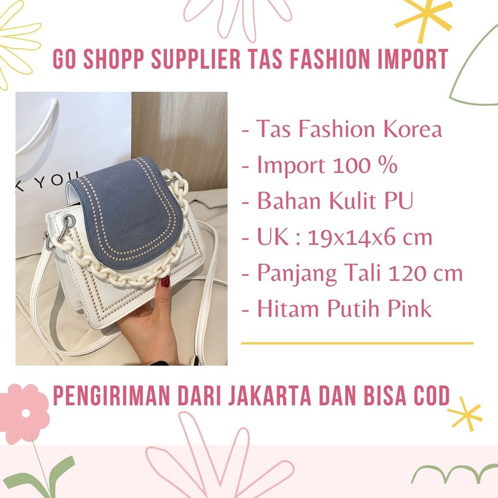 Tas Selempang Bahu Wanita Viral Import Fashion Korea Style Terbaru - Shoulder Bag Pesta Kekinian SL41