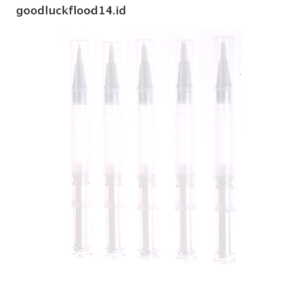 [OOID] 5pcs 3ml Travel Empty Twist Pen With Brush Cosmetic Container Nail Oil Lip Balm ID