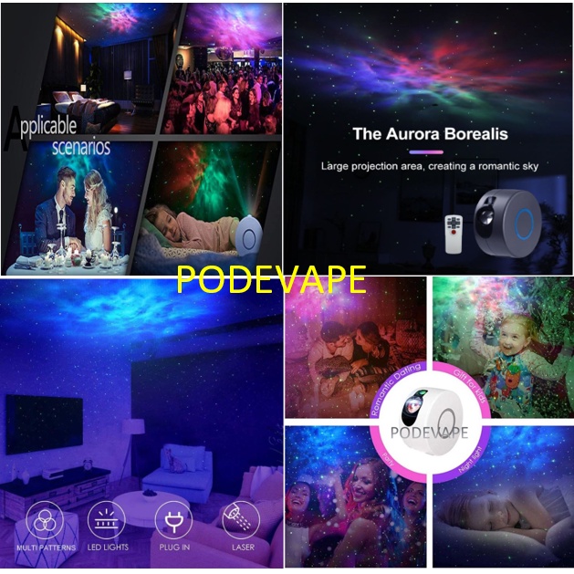 Lampu Aurora Starry Sky Projector  Lampu Kamar Tidur Relaxation Karaoke Bar