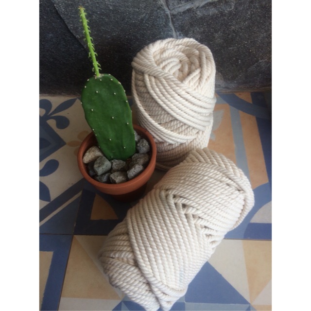 cotton rope 6mm 6 mm benang makrame tali katun bahan cotton rope 6mm 6 mm benang makrame tali katun bahan