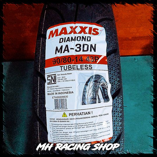 BAN MAXXIS 90-80-14 DIAMOND MA-3DN TUBELES MAXXIS 90 80 14 DIAMOND MA-3DN