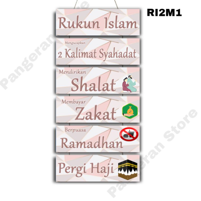 COD ✅ Hiasan Gantungan dinding islami Minimalis rukun islam 6 susun