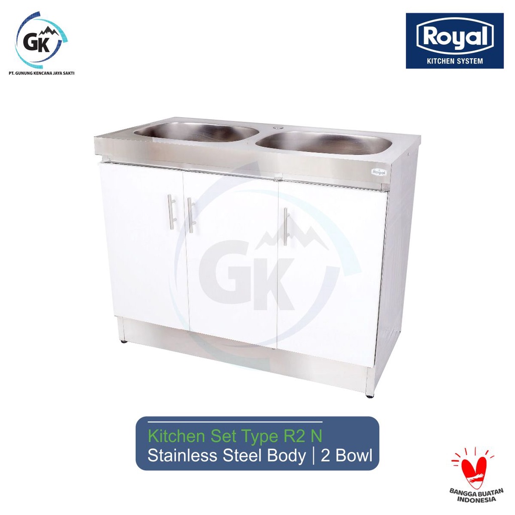 Meja Dapur Minimalis | Kitchen Set Stainless | Cuci Piring Royal 2 N