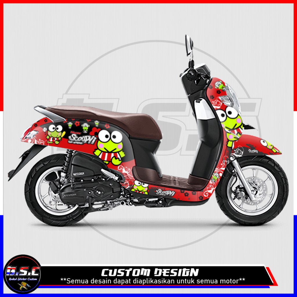 Sticker Decal Scoopy FI 2018 FULL DASHBOARD Motif Keropi